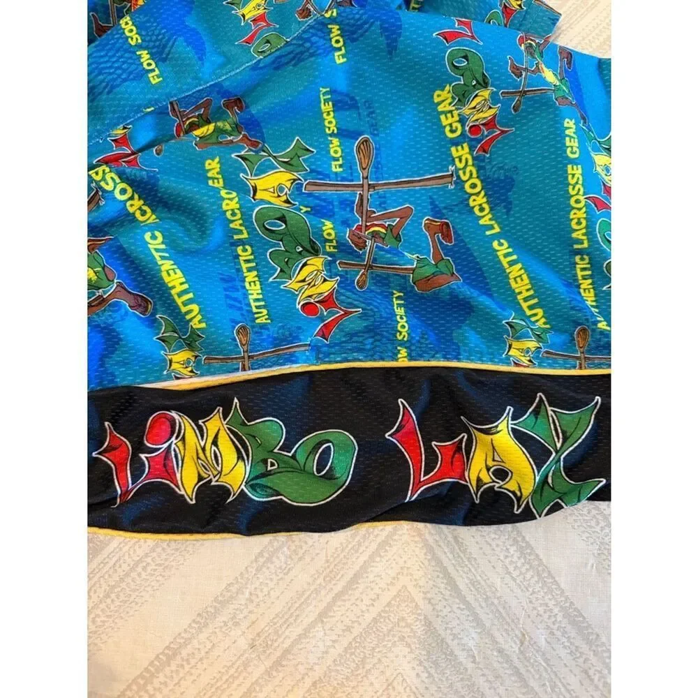 Flow Society Boys Youth Small Blue Athletic Shorts Limbo Lax Pockets Size Small